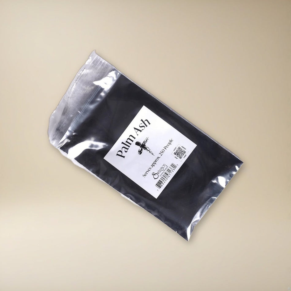 Swanson Palm Ash - Serves 250 people on a cream backdrop