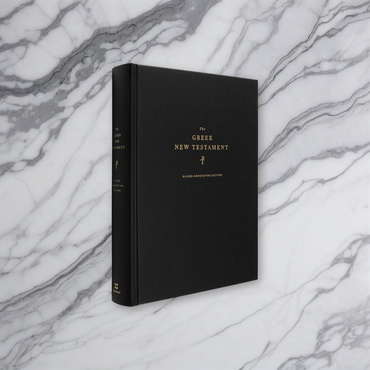 The Greek New Testament, Produced at Tyndale House, Cambridge, Guided Annotating Edition on white marble