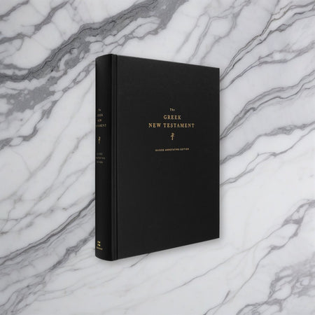 The Greek New Testament, Produced at Tyndale House, Cambridge, Guided Annotating Edition on white marble