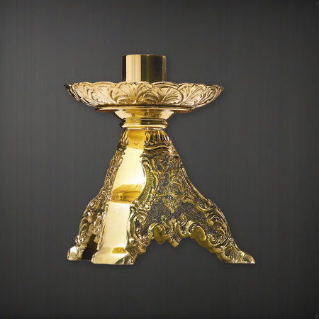 Sudbury Roma Series 8" Tall Altar Candlestick on a charcoal backdrop