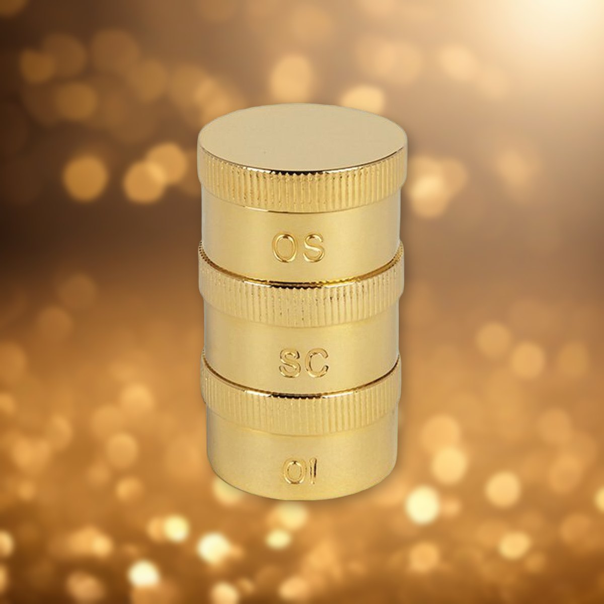 Triple Oil Stock set | Brass against soft golden light