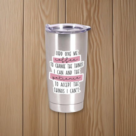 Tumbler Coffee Collection 20 Oz on oak boards