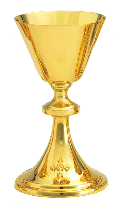 Gold High Polish Chalice w/Scale Paten by Alviti