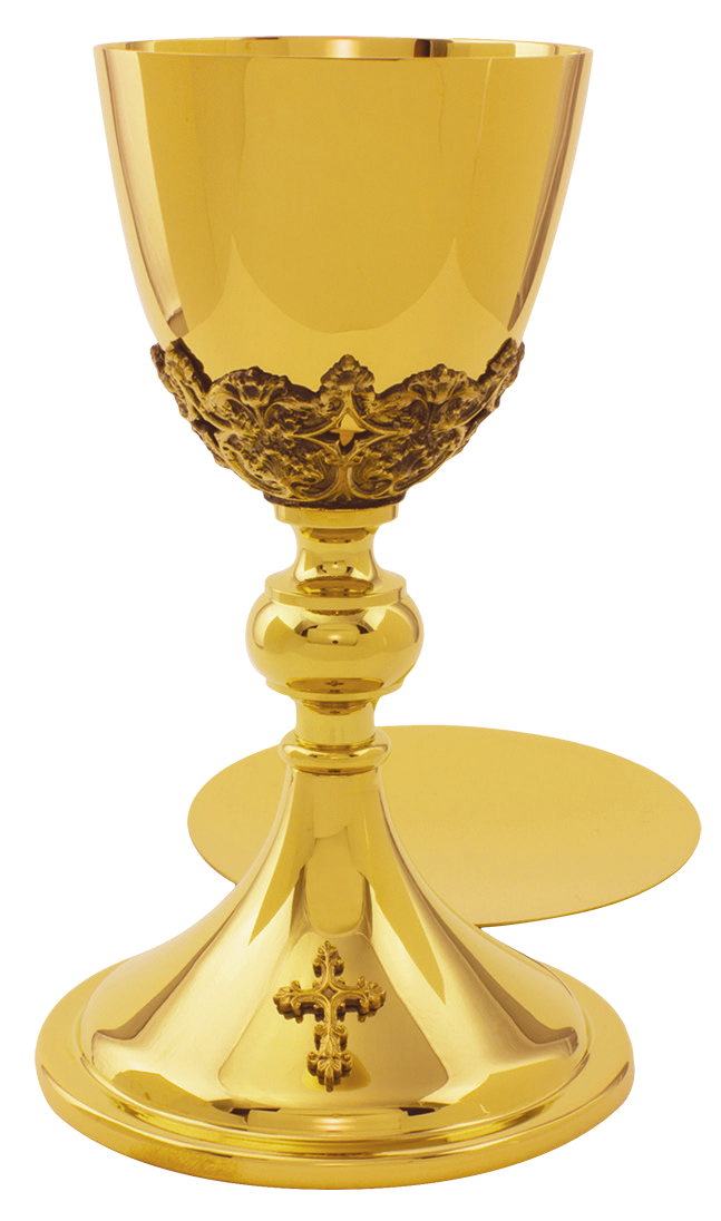Stunning High Polish Chalice w/ Scale Paten in 24K gold by Alviti