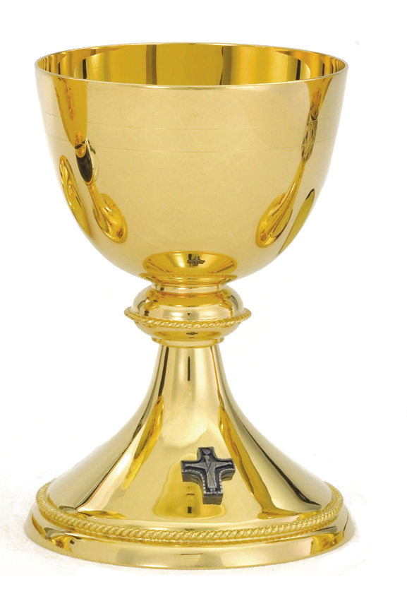 Chalice -Gold -Silver-Ox Cross w/ Bowl Paten by Alviti