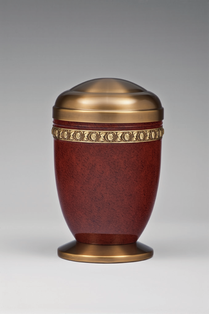 Memorial Eternal Rose Urn | Aluminum | Red Marbling (Copy) by Alviti