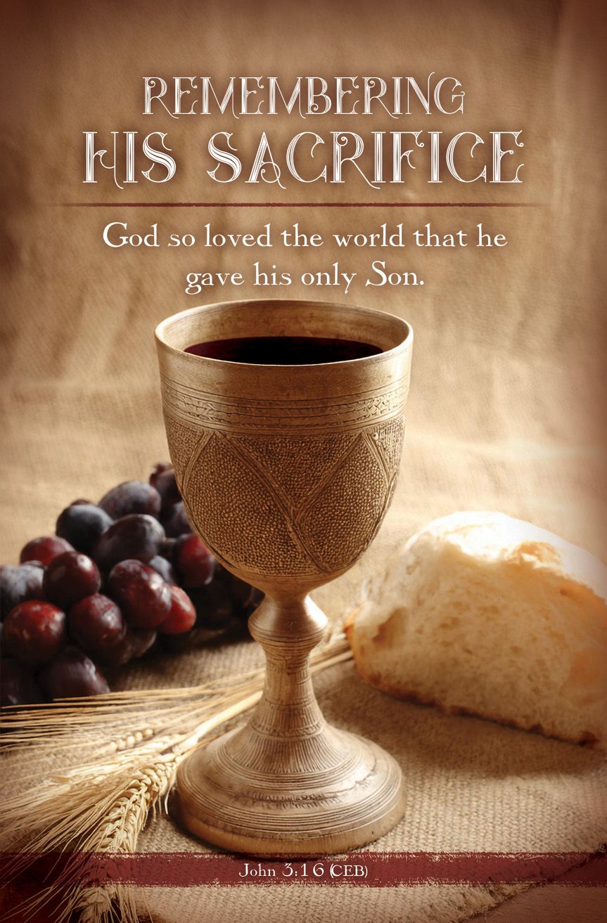 General – Remembering His Sacrifice – John 3:16 (CEB) – Pkg 100 – Standard Bulletin by Anchor Christian Distributors