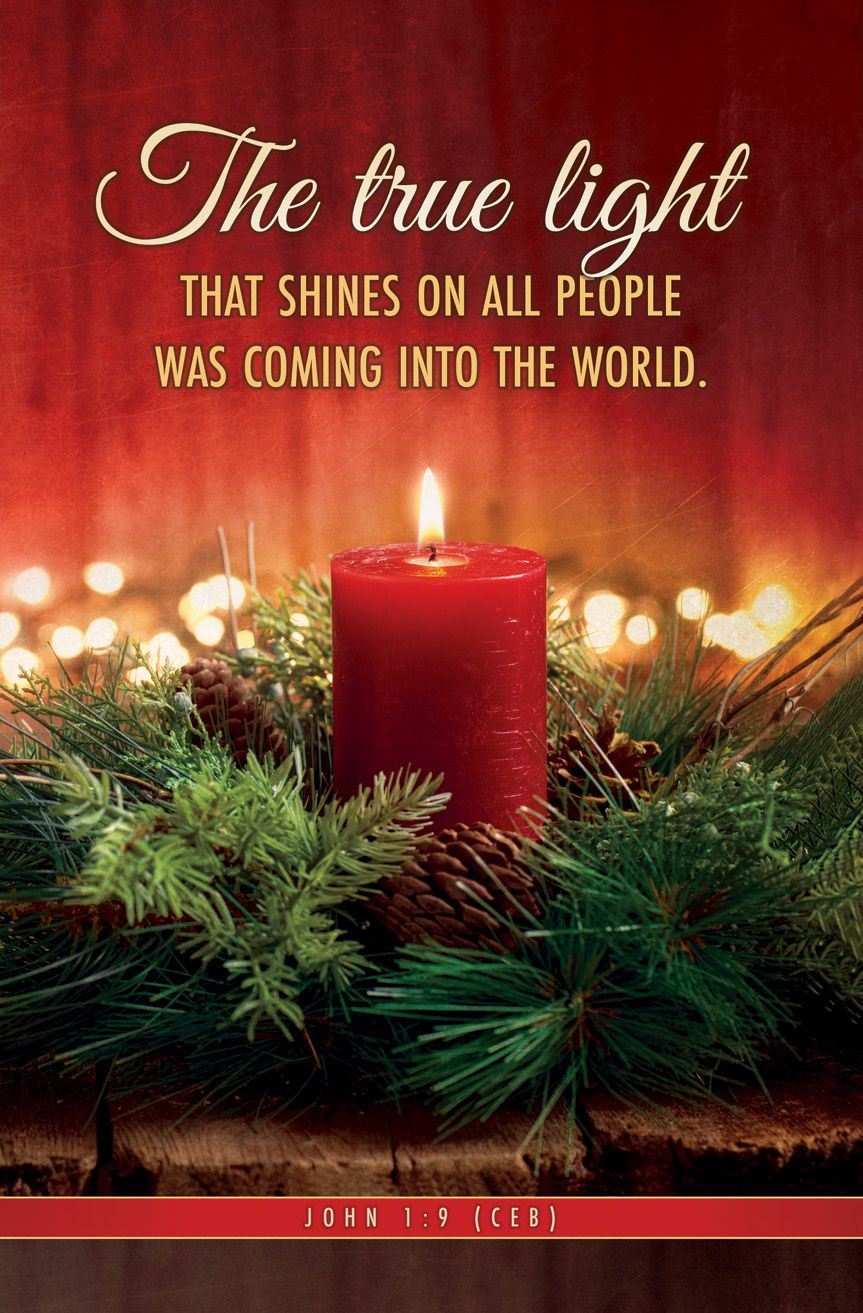 Christmas—The True Light; John 1:9 (CEB) - Pkg 100—Standard Bulletin by Anchor Christian Distributors