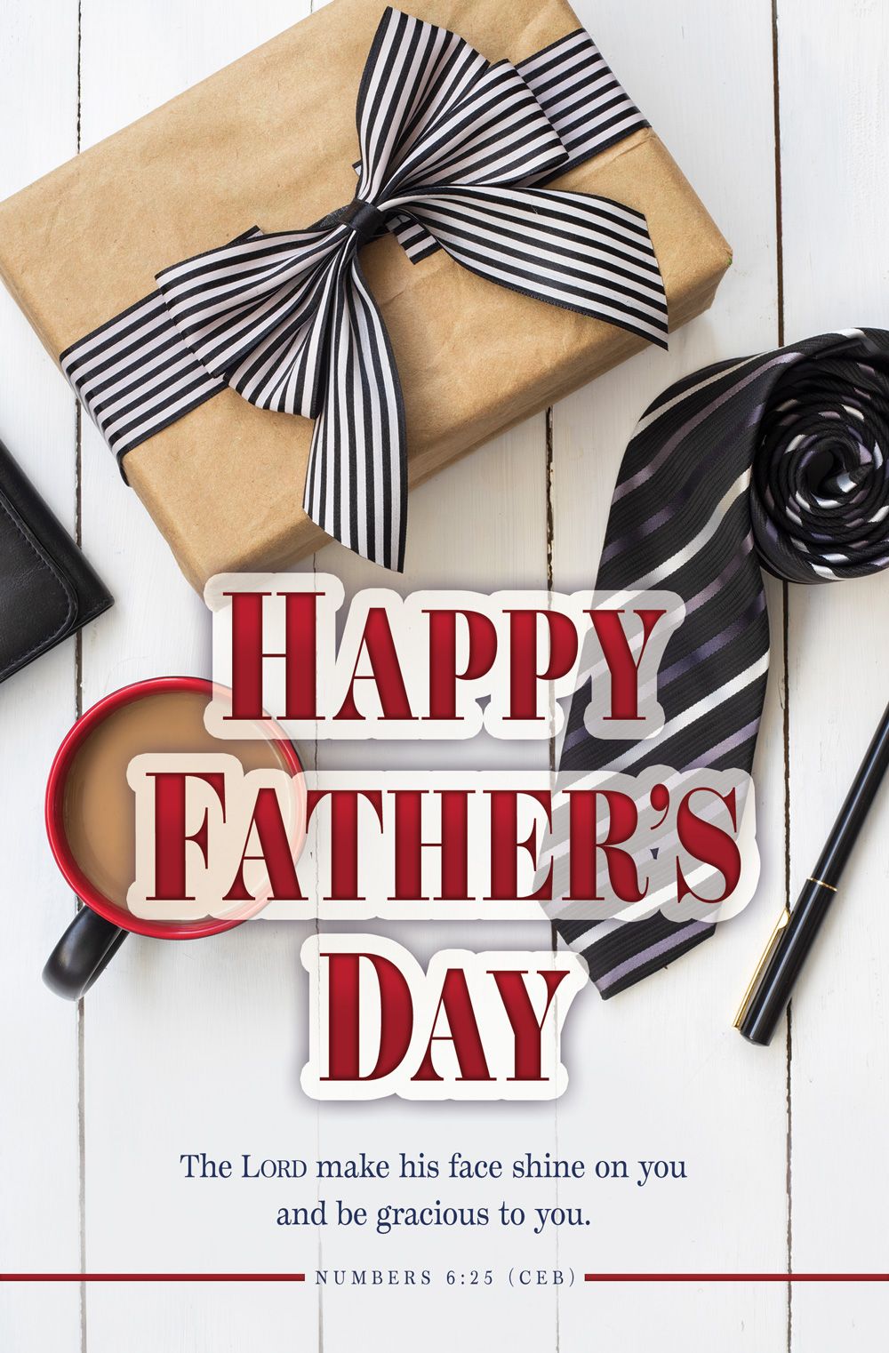 Father’s Day – Happy Father's Day, Numbers 6:25 (CEB) – Pkg 100 – Standard Bulletin by Anchor Christian Distributors