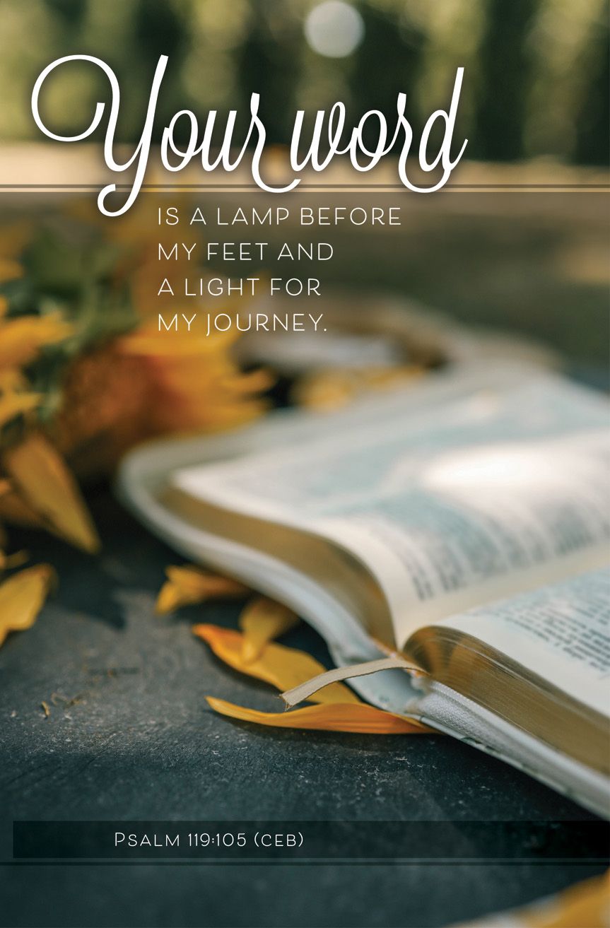 General/Fall—Your Word Is a Lamp; Ps 119:105 (CEB)—Pkg 100—Standard Bulletin by Anchor Christian Distributors