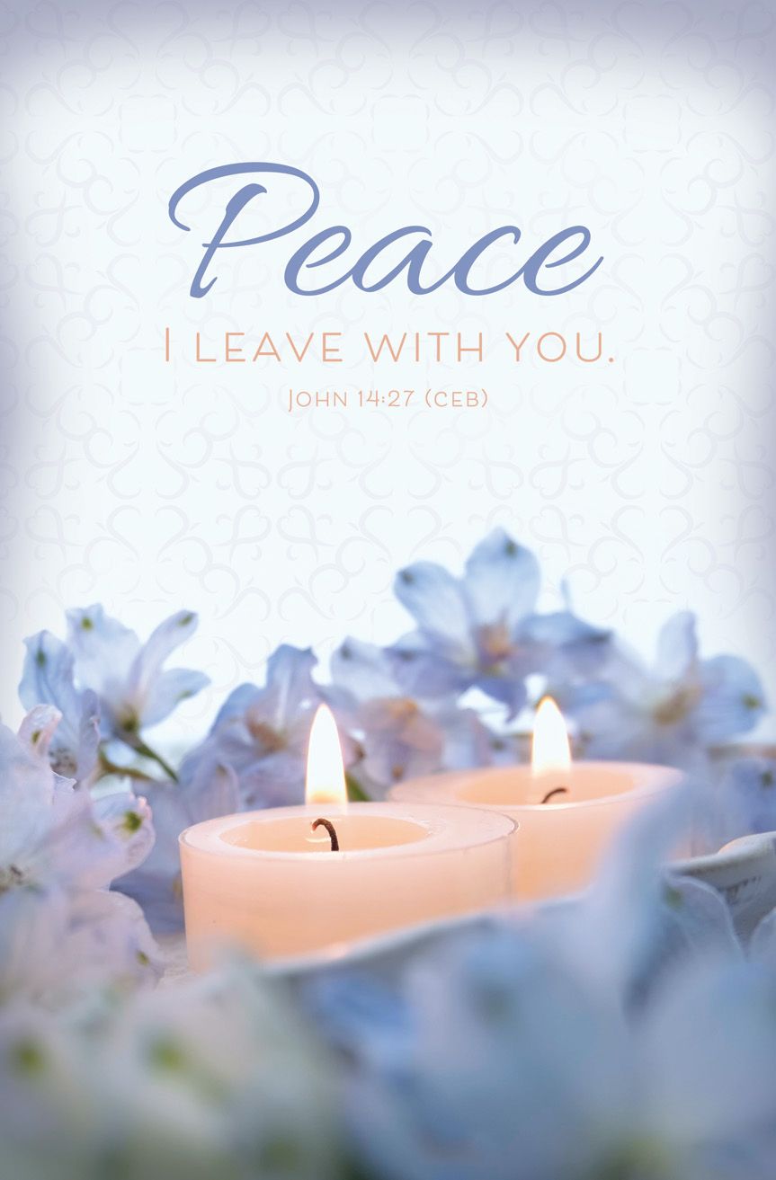 Funeral—Peace I Leave with You; John 14:27 (CEB)—Pkg 100—Standard Bulletin by Anchor Christian Distributors