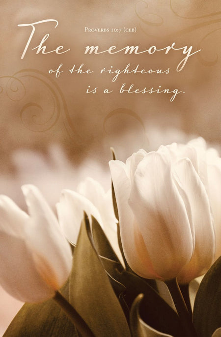 Funeral—The Memory of the Righteous; Prov 10:7 (CEB)—Pkg 100—Standard Bulletin by Anchor Christian Distributors