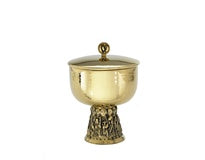 Gorgeous 24k gold plated Hammered Texture Ciborium