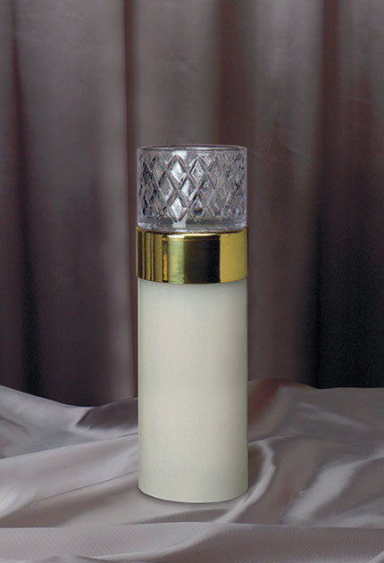 Emitte Liquid Candela | 1-3/4 inch diameter - Various Lengths, one of the items in the Emitte 1¾-Inch Liquid Candela with CF-30 Liquid Candles, Brass Follower and Flame Guard. A photograph of the assembled set is pending.