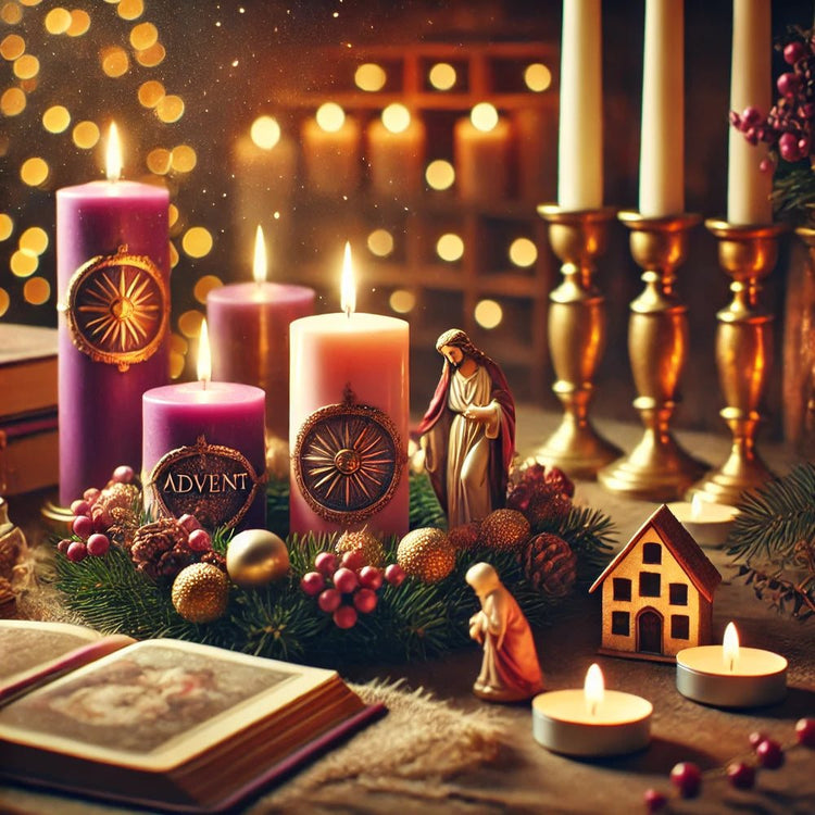 Advent wreath with candles