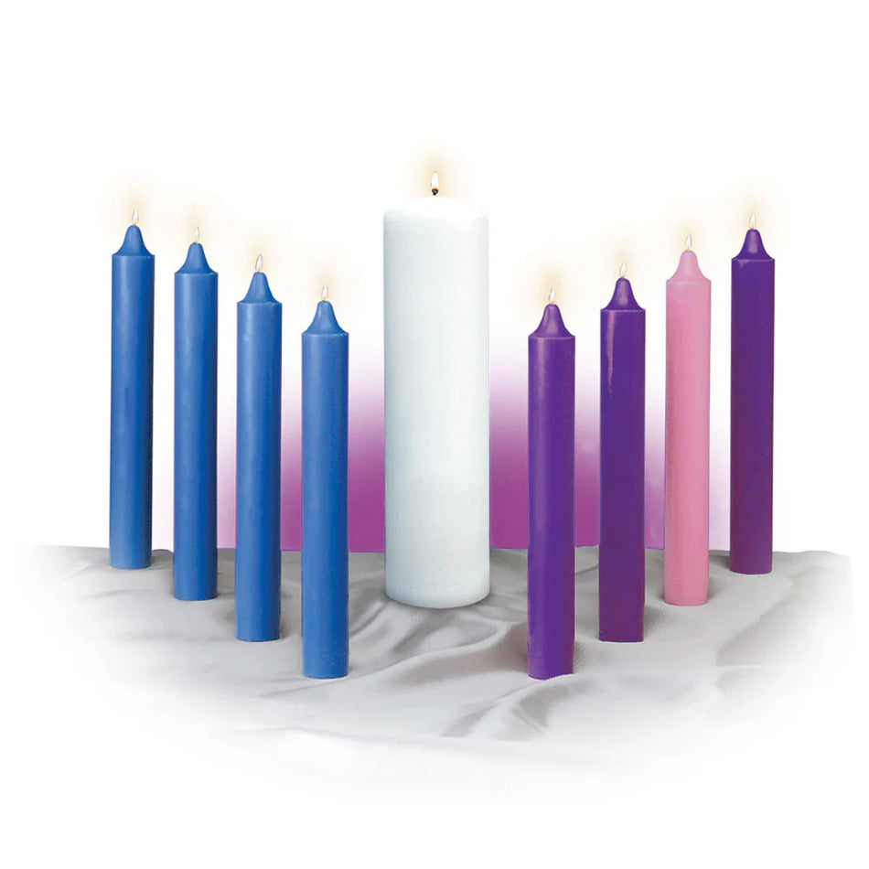 Emkay 12" x 1-1/2" 51% Beeswax Advent Church Candle Set - 4 Purple