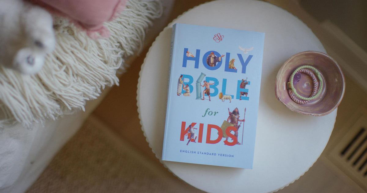 ESV Holy Bible for Kids Economy, 2026 edition, publisher lifestyle photograph