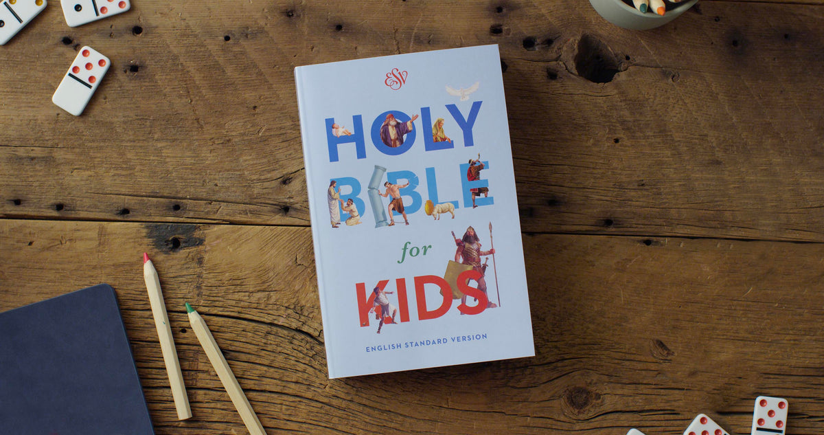 ESV Holy Bible for Kids Economy, 2026 edition, publisher tabletop photograph
