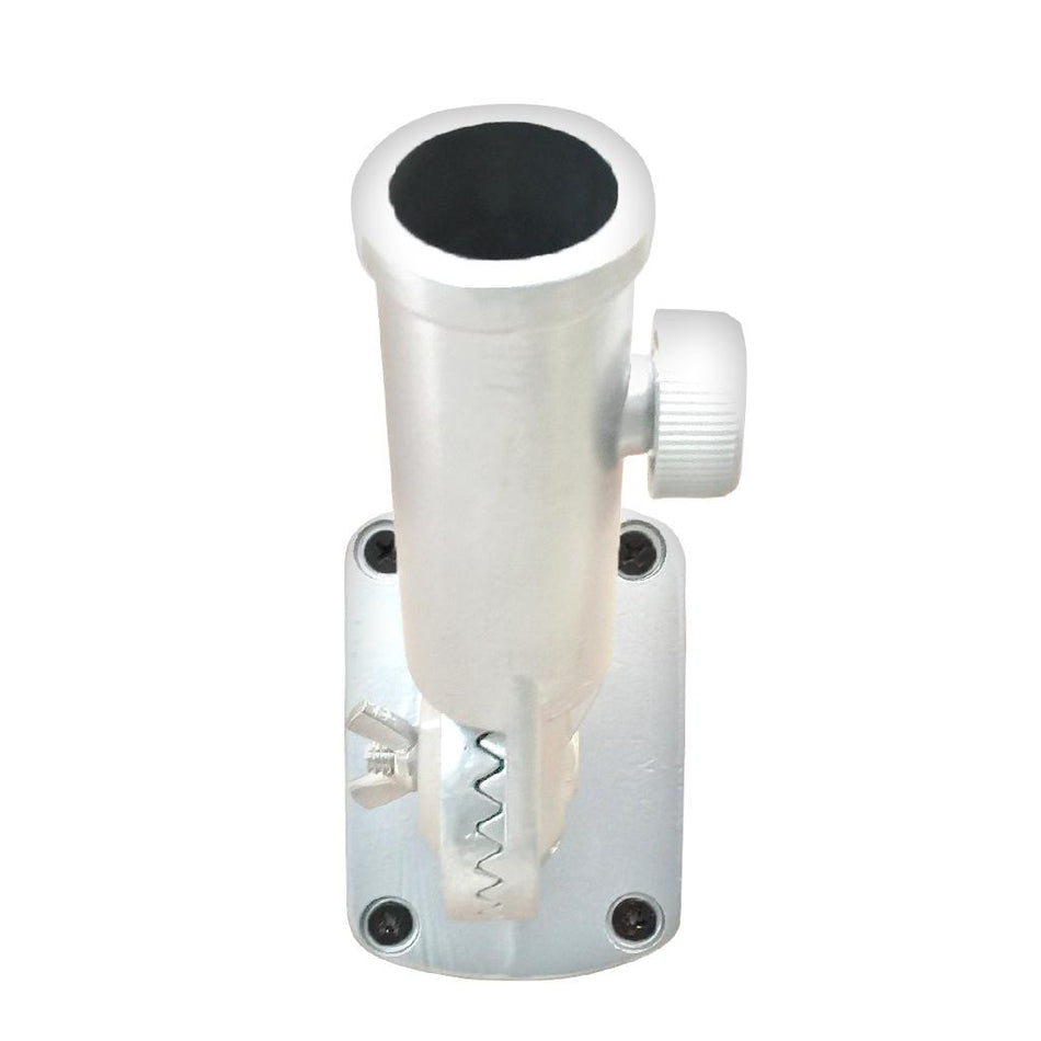 Adjustable Cast Flagpole Mounting Bracket - White