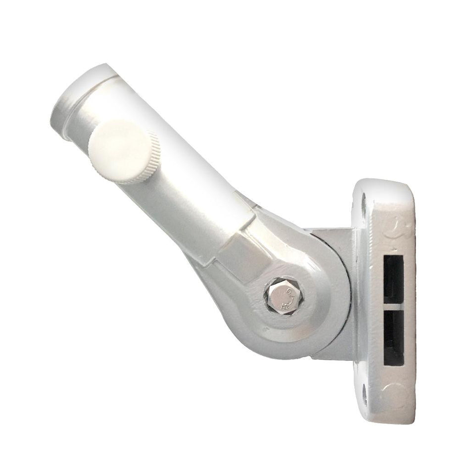 Adjustable Cast Flagpole Mounting Bracket - White