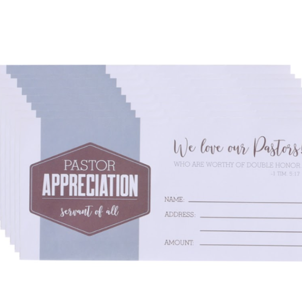 Church offering envelope for Pastor appreciation – Pack of 100 – We love our Pastors!