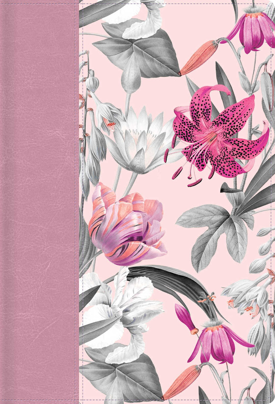 1960 Biblia letra supergigante, (RVR ) rosa pétalos, símil piel by Broadman and Holman