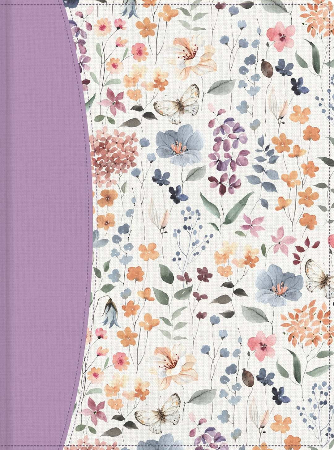 1960 Biblia de apuntes tamaño personal, (RVR ) morado floral, tela sobre tapa dura by Broadman and Holman