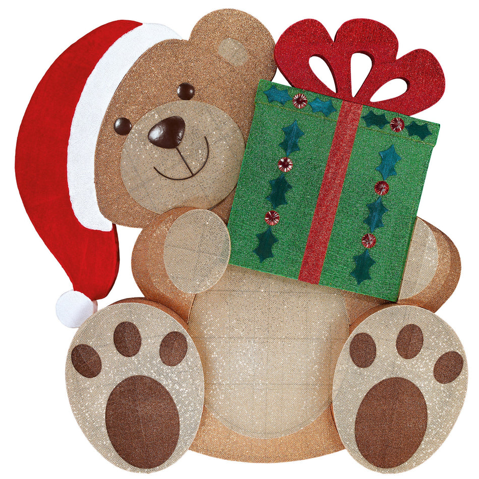 8.7' HOLIDAY BEAR WITH PRESENT