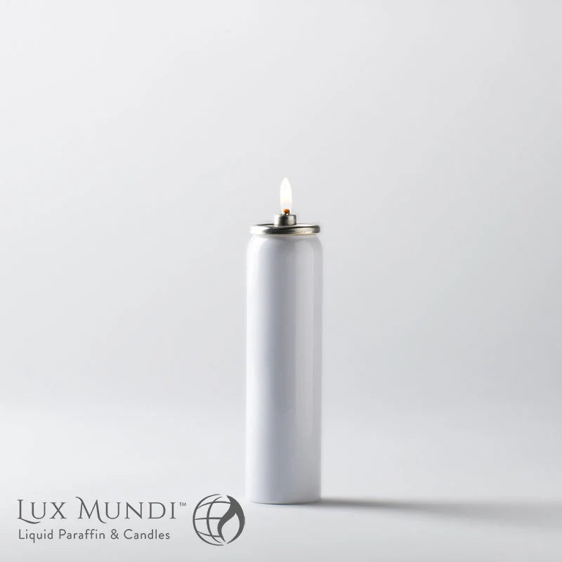 Disposable Oil Burning Candle | 25 Hour Metal | 5-1/4" tall x 1-3/8" diameter | Case of 36