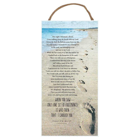 Jute Hanging Footprints Plaque by Dicksons