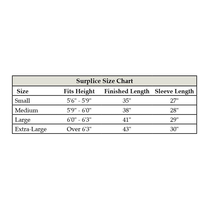 R. J. Toomey Plain Box Pleated Surplice