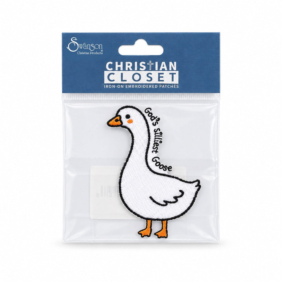 Silly Goose Embroidered Iron-On Patch - Pack of 3
