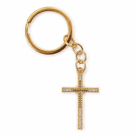 Rhinestone Cross Keychain - Pack of 3