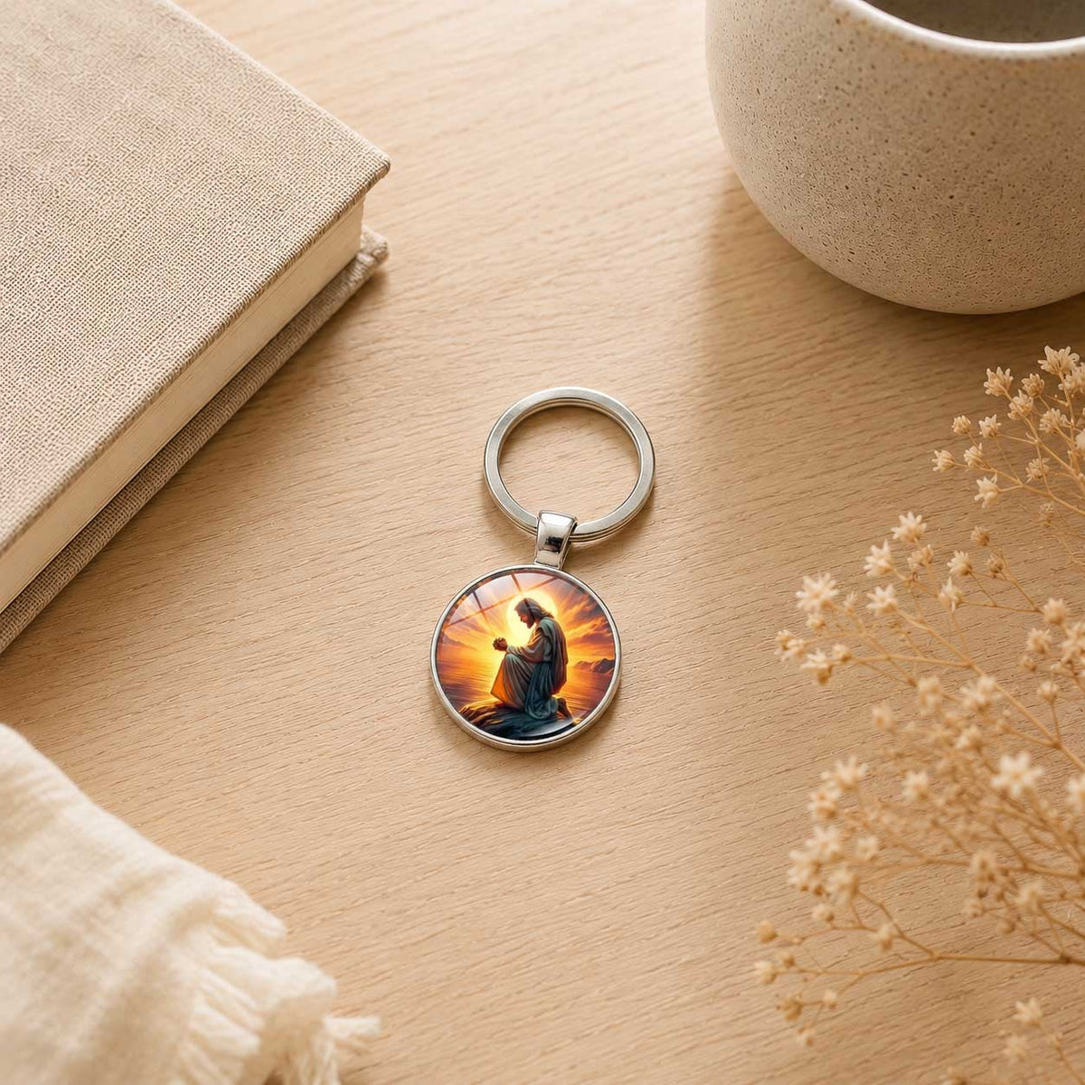Jesus Praying Keychain - Pack of 3 by Swanson Christian Products, product view 2