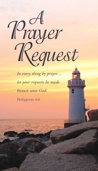Pew Card - A Prayer Request by Anchor Christian Distributors