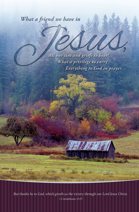 Funeral Standard Bulletin - What a friend we have in Jesus by Anchor Christian Distributors