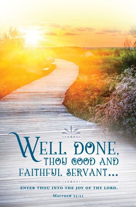 Funeral Standard Bulletin - Well Done by Anchor Christian Distributors