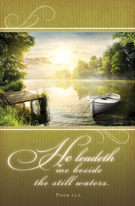 Funeral Standard Bulletin - He Leadeth Me by Anchor Christian Distributors
