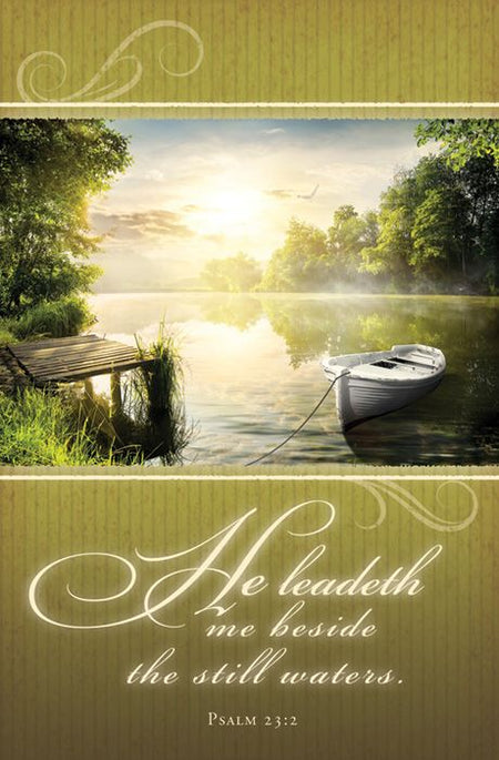 Funeral Standard Bulletin - He Leadeth Me by Anchor Christian Distributors
