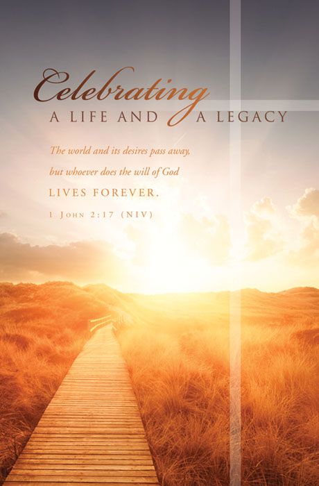 Funeral Standard Bulletin - Celebrating a life and a legacy by Anchor Christian Distributors