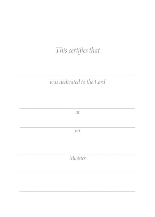 Child Dedication Certificate - 5 x 7 folded, Premium, Gold Foil Embossed by Anchor Christian Distributors, product view 2