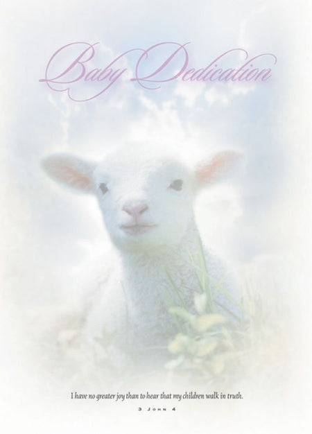 Baby Dedication Certificate - 5x7 folded, Premium, Full Color by Anchor Christian Distributors