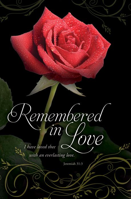 Funeral Standard Bulletin - Remembered in Love by Anchor Christian Distributors