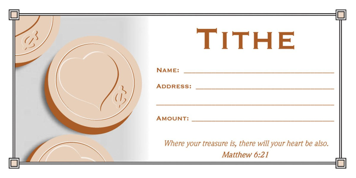 (pkg 100) Value Offering Envelope - Tithe - Where Your Treasure is by Anchor Christian Distributors