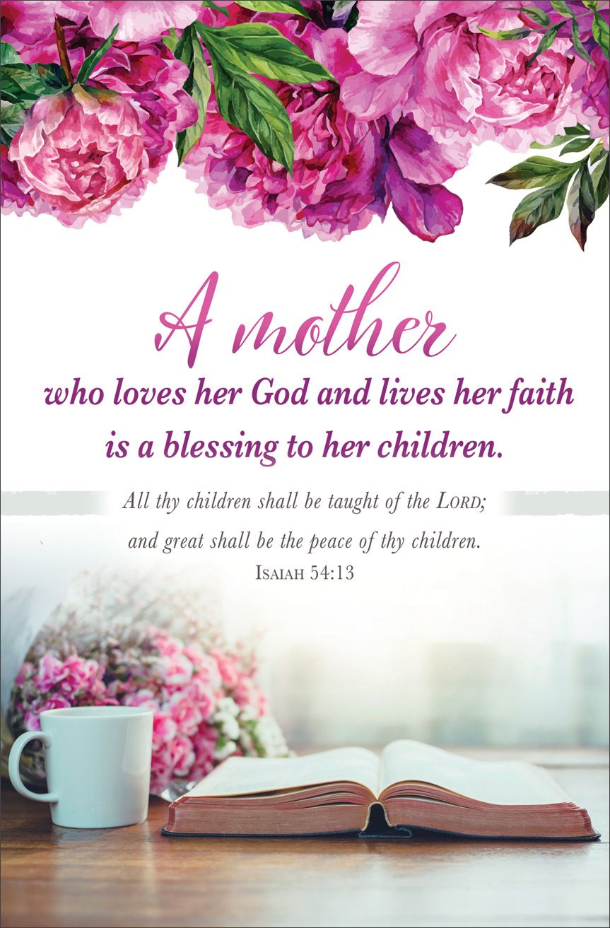 Mother's Day - A mother who loves her God, Isaiah 54:13 (KJV) - Pkg 100 - Standard Bulletin by Anchor Christian Distributors