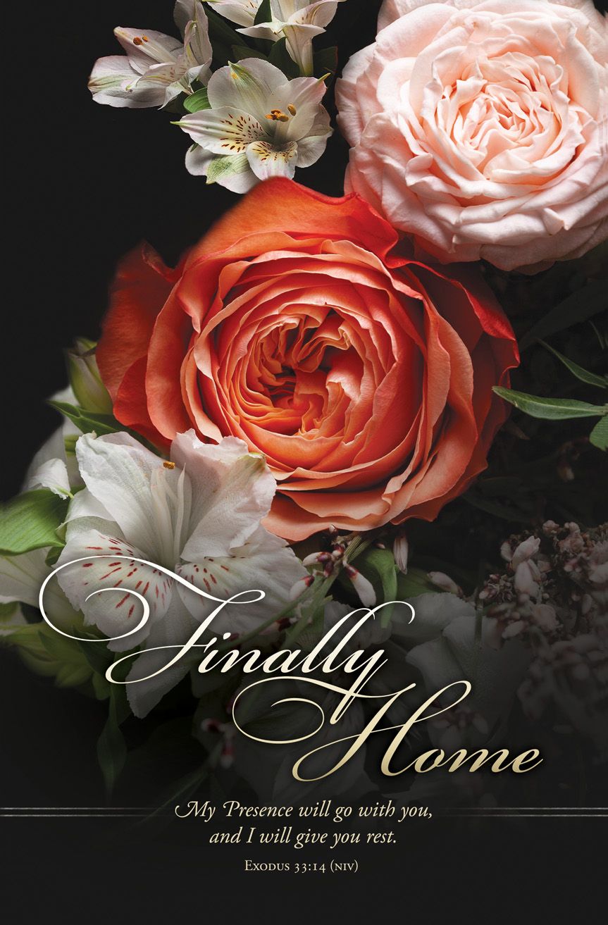 Funeral - Finally Home; Exodus 33:14 (NIV) - Pkg 100 - Standard Bulletin by Anchor Christian Distributors