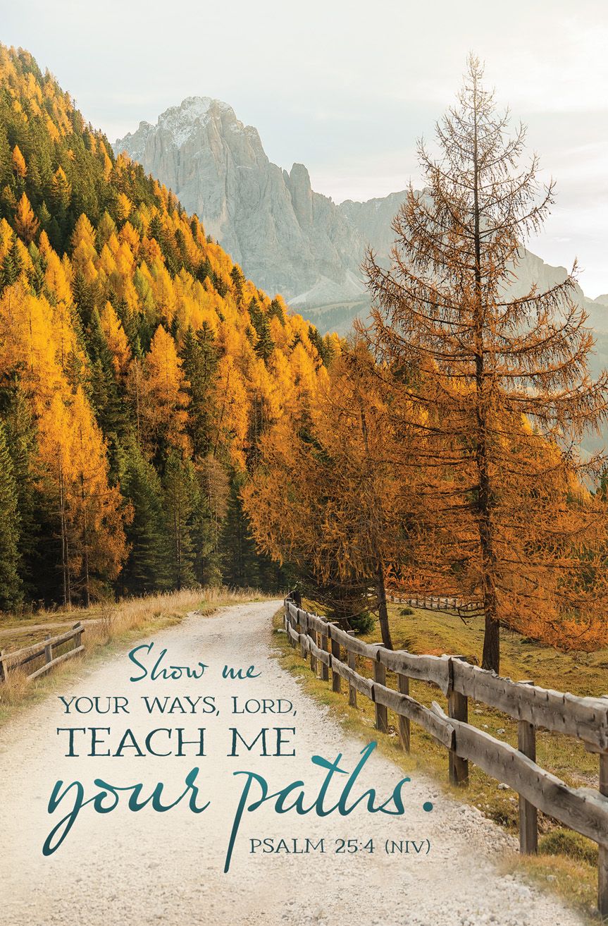 General - Show Me Your Ways; Psalm 25:4 (NIV)-Pkg 100-Standard Bulletin by Anchor Christian Distributors