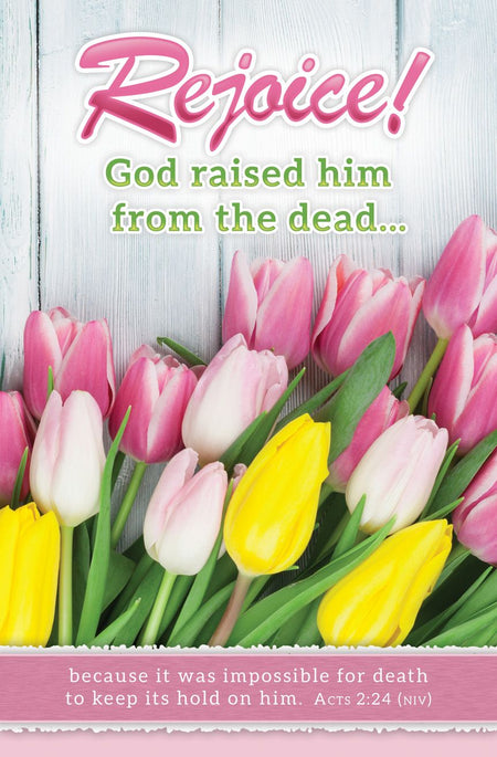 Easter – Rejoice! Acts 2:24 (KJV) – Pkg 100 – Standard Bulletin by Anchor Christian Distributors