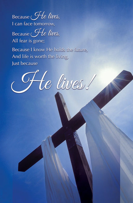 Easter – Because He Lives – Pkg 100 – Standard Bulletin by Anchor Christian Distributors