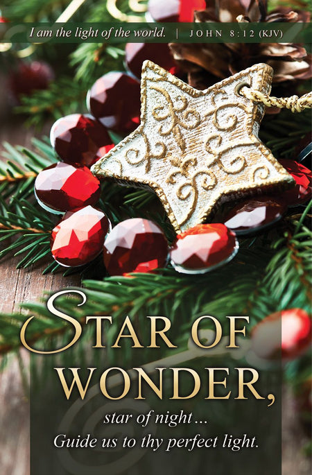 Christmas – Star of Wonder – John 8:12 – Pkg 100 – Standard Bulletin by Anchor Christian Distributors